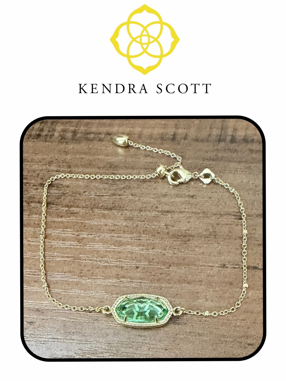 Elisa Gold Satellite Chain Bracelet in Peridot Illusion.